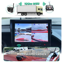 Load image into Gallery viewer, 7 inch Car Digital Wireless Rear-view Split-screen Monitor Four Record, Four Record