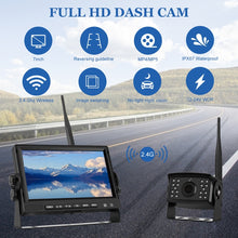 Load image into Gallery viewer, 7 inch Car Digital Wireless Rear-view Split-screen Monitor Four Record, Four Record