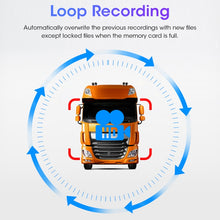 Load image into Gallery viewer, 7 inch Car Digital Wireless Rear-view Split-screen Monitor Four Record, Four Record