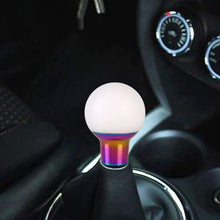 Load image into Gallery viewer, Universal Car Small Round Ball Resin + Carbon Fiber Metal Gear Shift Knob, Small Round Ball (Black), Small Round Ball (White)