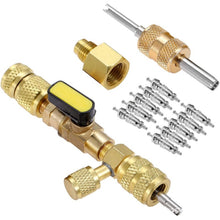 Load image into Gallery viewer, R410A R22 Spool Remover Installation Tool with Dual Size SAE 1/4 and 5/16 Ports, R410A
