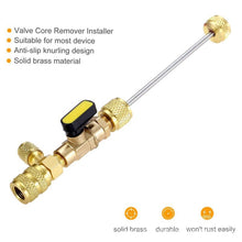 Load image into Gallery viewer, R410A R22 Spool Remover Installation Tool with Dual Size SAE 1/4 and 5/16 Ports, R410A