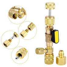 Load image into Gallery viewer, R410A R22 Spool Remover Installation Tool with Dual Size SAE 1/4 and 5/16 Ports, R410A