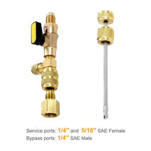 Load image into Gallery viewer, R410A R22 Spool Remover Installation Tool with Dual Size SAE 1/4 and 5/16 Ports, R410A