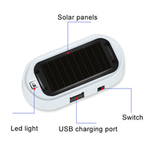 Load image into Gallery viewer, Car Solar Energy Anti-theft Device LED Warning Light, Blue, Red