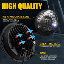 Load image into Gallery viewer, 7 inch Car Matrix Gradient LED Headlight Lamps for Jeep Wrangler, 7 inch Matrix