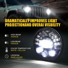 Load image into Gallery viewer, 7 inch Car Matrix Gradient LED Headlight Lamps for Jeep Wrangler, 7 inch Matrix
