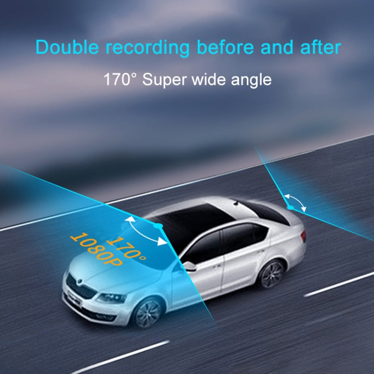 D910 4 inch 1080P HD Night Vision Dual Record Driving Recorder, D910 Dual Record