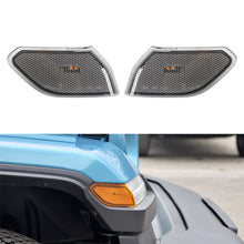 Load image into Gallery viewer, Car Black Wheel Eyebrow Side Light Turn Signal Leaf Plate Lamp for Jeep Wrangler JL 2018-, Black