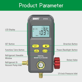 DUOYI DY518 Car Air Conditioning Repair Electronic Refrigerant Meter Air Conditioning Fluoride Meter, DY518