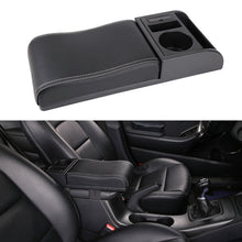 Load image into Gallery viewer, Car Multi-functional Dual USB Armrest Box Booster Pad, Microfiber Leather Curved Type, Microfiber Curved Type (Black), Microfiber Curved Type (Black Red), Microfiber Curved Type (Black White)