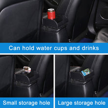 Load image into Gallery viewer, Car Multi-functional Dual USB Armrest Box Booster Pad, Microfiber Leather Curved Type, Microfiber Curved Type (Black), Microfiber Curved Type (Black Red), Microfiber Curved Type (Black White)