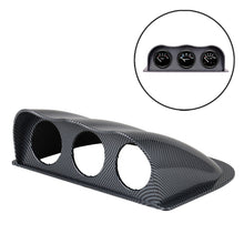 Load image into Gallery viewer, Car 52mm 3 Holes Dash Gauge Meter Pod Mount Holder, Carbon Fiber, 3 Holes, Carbon Fiber