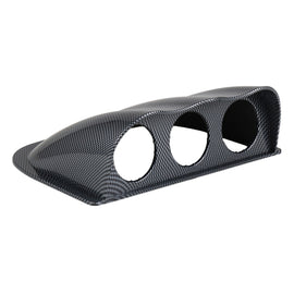 Car 52mm 3 Holes Dash Gauge Meter Pod Mount Holder, Carbon Fiber, 3 Holes, Carbon Fiber