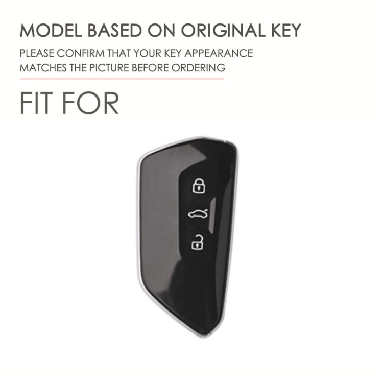 Hallmo Car Cowhide Leather Key Protective Cover for Volkswagen Golf 8, For Volkswagen Golf 8 (Black), For Volkswagen Golf 8 (Blue), For Volkswagen Golf 8 (Brown)