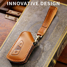 Load image into Gallery viewer, Hallmo Car Cowhide Leather Key Protective Cover for Volkswagen Golf 8, For Volkswagen Golf 8 (Black), For Volkswagen Golf 8 (Blue), For Volkswagen Golf 8 (Brown)