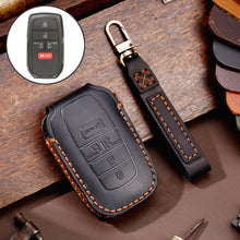 Load image into Gallery viewer, Hallmo Car Genuine Leather Key Protective Cover for Toyota Sienna 5-button, For Toyota Sienna 5-button (Black), For Toyota Sienna 5-button (Blue), For Toyota Sienna 5-button (Brown)