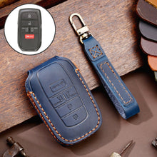 Load image into Gallery viewer, Hallmo Car Genuine Leather Key Protective Cover for Toyota Sienna 5-button, For Toyota Sienna 5-button (Black), For Toyota Sienna 5-button (Blue), For Toyota Sienna 5-button (Brown)