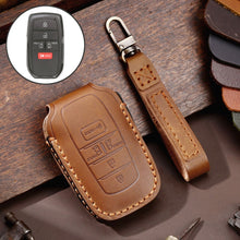 Load image into Gallery viewer, Hallmo Car Genuine Leather Key Protective Cover for Toyota Sienna 5-button, For Toyota Sienna 5-button (Black), For Toyota Sienna 5-button (Blue), For Toyota Sienna 5-button (Brown)