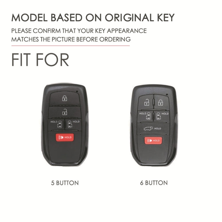 Hallmo Car Genuine Leather Key Protective Cover for Toyota Sienna 6-button, For Toyota Sienna 6-button (Black), For Toyota Sienna 6-button (Blue), For Toyota Sienna 6-button (Brown)