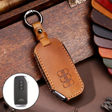 Load image into Gallery viewer, Hallmo Car Cowhide Leather Key Protective Cover for KIA, For KIA (Black), For KIA (Blue), For KIA (Brown)
