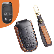 Load image into Gallery viewer, Hallmo Car Genuine Leather Key Protective Cover for Jeep Compass 4-button, For Jeep Compass 4-button (Black), For Jeep Compass 4-button (Blue), For Jeep Compass 4-button (Brown)