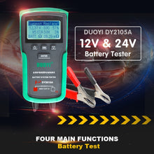 Load image into Gallery viewer, DUOYI DY2015A Car 12V 24V Digital CCA Load Battery Charging Digital Capacity Tester, DY2015A