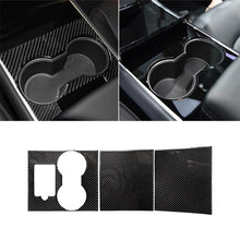 Load image into Gallery viewer, 3 PCS Carbon Fiber Car Central Control Decorative Sticker for Tesla Model 3, Central Control