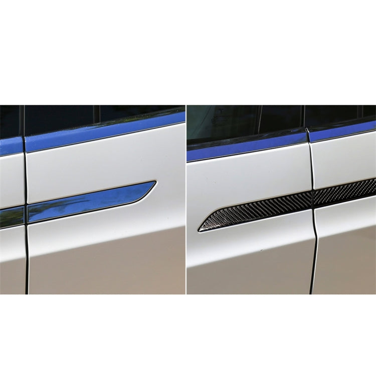 4 PCS Carbon Fiber Car Outer Door Handle Panel Decorative Sticker for Tesla Model X, Outer Door Handle Panel