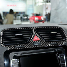 Load image into Gallery viewer, Carbon Fiber Car Central Control Air Outlet Frame Decorative Sticker for Volkswagen Scirocco 2009-2016,Left and Right Drive Universal, Central Control Air Outlet Frame