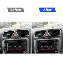 Load image into Gallery viewer, Carbon Fiber Car Central Control Air Outlet Frame Decorative Sticker for Volkswagen Scirocco 2009-2016,Left and Right Drive Universal, Central Control Air Outlet Frame