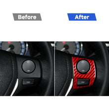 Load image into Gallery viewer, 2 PCS / Set Carbon Fiber Car Steering Wheel Button Frame Decorative Sticker for Toyota Corolla 2014-2018,Left and Right Drive Universal, Steering Wheel Button Frame