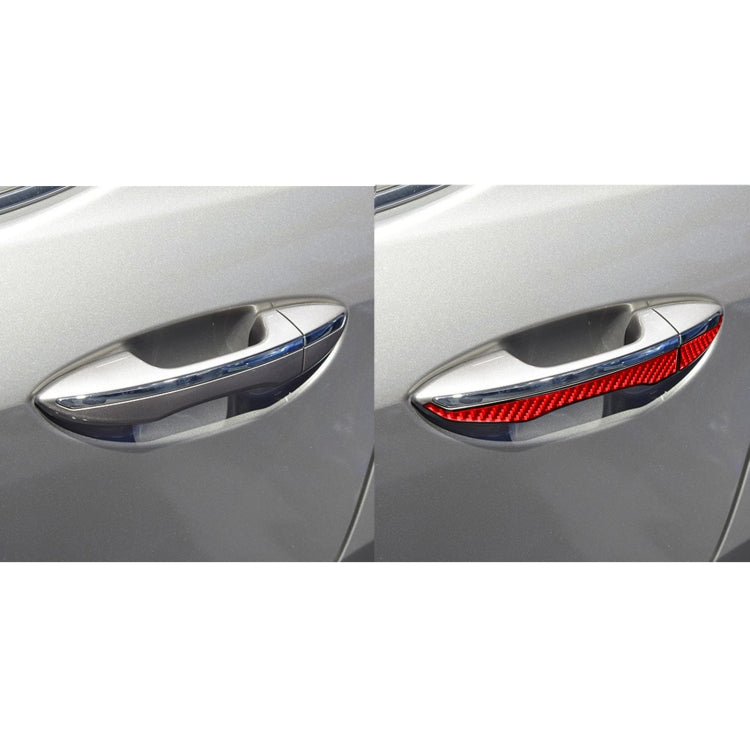 8 PCS / Set Carbon Fiber Car Outer Handle Decorative Sticker for Toyota Corolla 2014-2018,Left and Right Drive Universal, Outer Handle