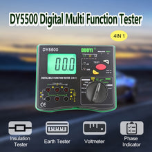 Load image into Gallery viewer, DUOYI DY5500 Car 4 in 1 Digital Multifunction Resistance Tester Insulation Earth Multimeter, DY5500