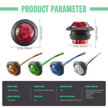 Load image into Gallery viewer, 10 PCS MK-009 3/4 inch Car / Truck 3LEDs Side Marker Indicator Lights Bulb Lamp, MK-009(Red Light), MK-009(Blue Light), MK-009(Green Light), MK-009(White Light), MK-009(Yellow Light)