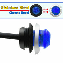 Load image into Gallery viewer, 10 PCS MK-118 3/4 inch Metal Frame Car / Truck 3LEDs Side Marker Indicator Lights Bulb Lamp, MK-118(Blue Light), MK-118(Green Light), MK-118(Red Light), MK-118(White Light), MK-118 (Yellow Light)