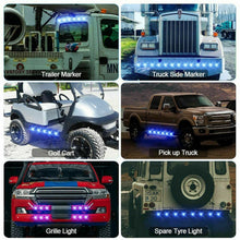 Load image into Gallery viewer, 10 PCS MK-118 3/4 inch Metal Frame Car / Truck 3LEDs Side Marker Indicator Lights Bulb Lamp, MK-118(Blue Light), MK-118(Green Light), MK-118(Red Light), MK-118(White Light), MK-118 (Yellow Light)