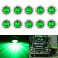 Load image into Gallery viewer, 10 PCS MK-118 3/4 inch Metal Frame Car / Truck 3LEDs Side Marker Indicator Lights Bulb Lamp, MK-118(Blue Light), MK-118(Green Light), MK-118(Red Light), MK-118(White Light), MK-118 (Yellow Light)
