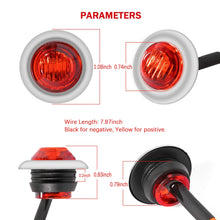Load image into Gallery viewer, 10 PCS MK-118 3/4 inch Metal Frame Car / Truck 3LEDs Side Marker Indicator Lights Bulb Lamp, MK-118(Red Light), MK-118(White Light), MK-118 (Yellow Light), MK-118(Blue Light), MK-118(Green Light)