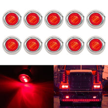 Load image into Gallery viewer, 10 PCS MK-118 3/4 inch Metal Frame Car / Truck 3LEDs Side Marker Indicator Lights Bulb Lamp, MK-118(Red Light), MK-118(White Light), MK-118 (Yellow Light), MK-118(Blue Light), MK-118(Green Light)