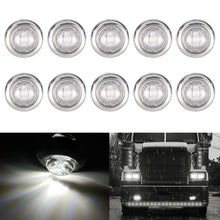 Load image into Gallery viewer, 10 PCS MK-118 3/4 inch Metal Frame Car / Truck 3LEDs Side Marker Indicator Lights Bulb Lamp, MK-118(Blue Light), MK-118(Green Light), MK-118(Red Light), MK-118(White Light), MK-118 (Yellow Light)