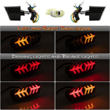 Load image into Gallery viewer, 2 PCS KC670 Motorcycle Integrated Flashing Turn Signal Brake Tail Light for Honda MSX125 CBR650F CTX700, KC670