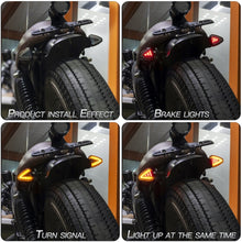 Load image into Gallery viewer, 2 PCS KC018A Motorcycle Triangular V-shaped Two-color LED Brake Turn Signal Light, KC018A
