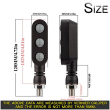 Load image into Gallery viewer, 2 PCS KC050 Motorcycle LED Turn Signal Running Brake Light, KC050
