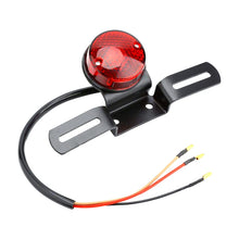 Load image into Gallery viewer, 2 PCS Motorcycle Retro Round Brake Light with License Plate Holder, Retro Round Brake Light