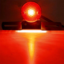 Load image into Gallery viewer, 2 PCS Motorcycle Retro Round Brake Light with License Plate Holder, Retro Round Brake Light