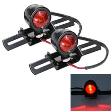 Load image into Gallery viewer, 2 PCS KC-WD-FGZXD Motorcycle Retro Round Brake Light with License Plate Holder, Brake Light