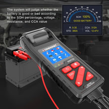 Load image into Gallery viewer, KONNWEI KW720 Car 3.2 inch 6V-24V Lead-acid Battery Tester with Printer, KW720