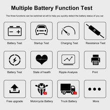 Load image into Gallery viewer, KONNWEI KW720 Car 3.2 inch 6V-24V Lead-acid Battery Tester with Printer, KW720