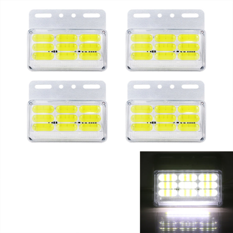 4 PCS ZS-9001 DC24V 9D Waterproof Car / Truck Side Marker Indicator Lights Bulb Lamp, Red Light, White Light, Yellow Light, Blue Light, Green Light